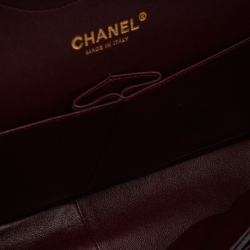 Pre Owned Chanel Black Quilted Leather Jumbo Classic Double Flap Bag