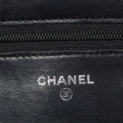 Chanel Black Quilted Leather O Mini Wallet on Chain