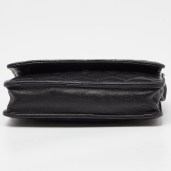 Chanel Black Quilted Leather O Mini Wallet on Chain