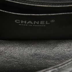 Pre Owned Chanel Black Quilted Caviar Leather New Mini Classic Single Flap Bag