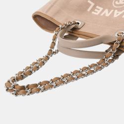 Chanel Beige Canvas Deauville Tote