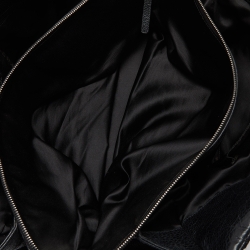 Pre Owned Chanel Black Quilted Glazed Leather Large On the Road Tote