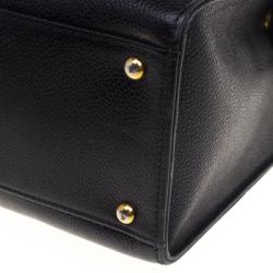 مملوكة مسبقًا Chanel Black Caviar Leather CC Vintage Shopper Tote