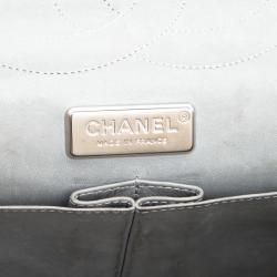 Pre Owned Chanel Grey Quilted Python Reissue 2.55 Classic Flap Bag