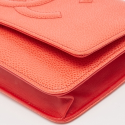 مملوكة مسبقًا Chanel Coral Red Caviar Leather CC WOC Bag