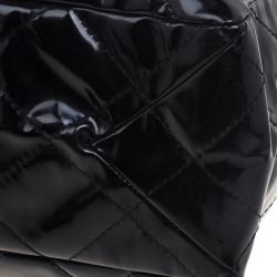 Pre Owned Chanel Black Quilted Patent Leather XXL Reissue Travel Bag