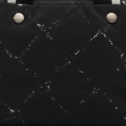 مملوكة مسبقًا Chanel Black/White Quilted Nylon Travel Line Multiple Zip Bowler Bag