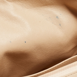 Pre Owned Chanel Beige Quilted Leather Jumbo Classic Single Flap Bag