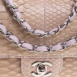 مملوكة مسبقًا Chanel Lilac Python Small Classic Single Flap Bag
