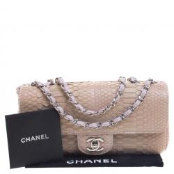 مملوكة مسبقًا Chanel Lilac Python Small Classic Single Flap Bag