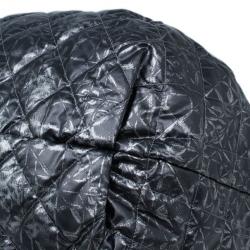 Pre Owned Chanel Metallic Grey Leather Large Hobo