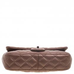 مملوكة مسبقًا Chanel Bronze Quilted Leather Medium Classic Single Flap Bag