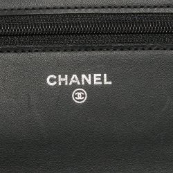 Pre Owned Chanel Black Caviar Leather CC Timeless Wallet On Chain