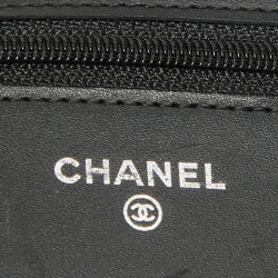Pre Owned Chanel Black Caviar Leather CC Timeless Wallet On Chain