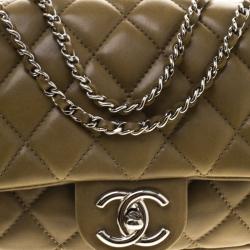 مملوكة مسبقًا Chanel Beige Quilted Leather Medium Classic Single Flap Bag with Dust Cover