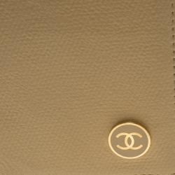 Pre Owned حافظة بطاقات شانيل فينتدج جلد بيج