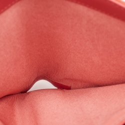 Pre Owned Chanel Orange Quilted Patent Leather CC Yen Continental Wallet