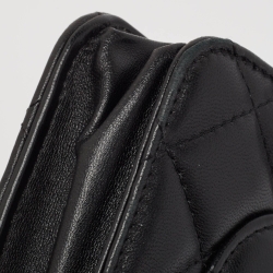 Pre Owned Chanel Black Quilted Leather Chain Around Wallet On Chain
