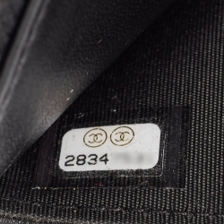 Pre Owned Chanel Black Quilted Leather Chain Around Wallet On Chain