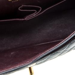 Pre Owned Chanel Black Quilted Leather Small Classic Double Flap Bag