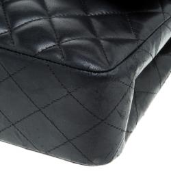Pre Owned Chanel Black Quilted Leather Small Classic Double Flap Bag