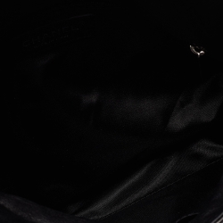 Pre Owned Chanel Black Quilted Leather Bijoux Ring Chain Hobo