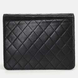 Pre Owned Chanel Quilted Leather Medium Vintage Clutch with Chain