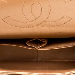 مملوكة مسبقًا Chanel Caramel Quilted Caviar Leather Maxi Classic Double Flap Bag