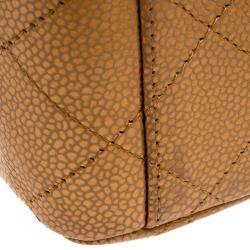 مملوكة مسبقًا Chanel Caramel Quilted Caviar Leather Maxi Classic Double Flap Bag