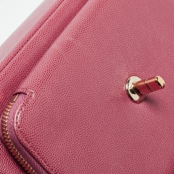 Pre Owned Chanel Punch Pink Caviar Leather Business Affinity Chain Flap Bag