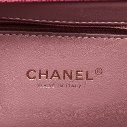 Pre Owned Chanel Punch Pink Caviar Leather Business Affinity Chain Flap Bag