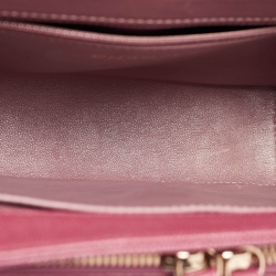 Pre Owned Chanel Punch Pink Caviar Leather Business Affinity Chain Flap Bag