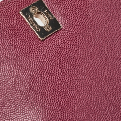 Pre Owned Chanel Punch Pink Caviar Leather Business Affinity Chain Flap Bag
