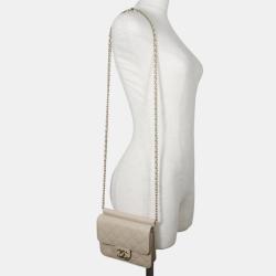 Chanel Beige Classic Mini Single Flap Bag