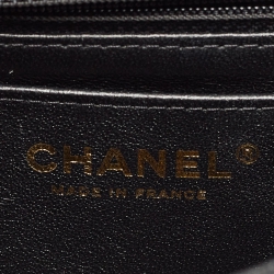 Pre Owned Chanel Black Quilted Leather Mini Square Classic Flap Bag