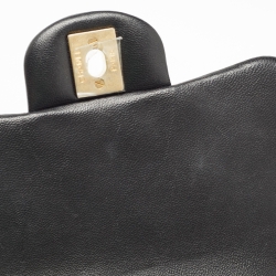 Pre Owned Chanel Black Quilted Leather Mini Square Classic Flap Bag