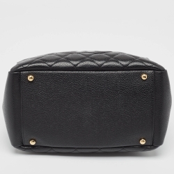 مملوكة مسبقًا Chanel Black Quilted Caviar Leather Petite Timeless Tote