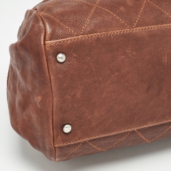 Pre Owned Chanel Brown Quilted Leather Outdoor Ligne Doctor Bag