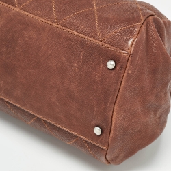 Pre Owned Chanel Brown Quilted Leather Outdoor Ligne Doctor Bag