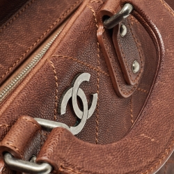 Pre Owned Chanel Brown Quilted Leather Outdoor Ligne Doctor Bag