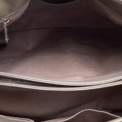 Pre Owned Chanel Moose Green Quilted Patent Leather Large Just Mademoiselle Bowling Bag