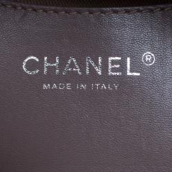 Pre Owned Chanel Moose Green Quilted Patent Leather Large Just Mademoiselle Bowling Bag