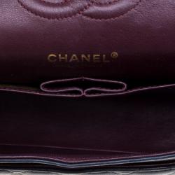 Pre Owned Chanel Black Quilted Leather Medium Classic Double Flap Bag