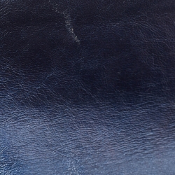 مملوكة مسبقًا Chanel Metallic Navy Blue Grommet Leather Mini Airline Single Flap Bag