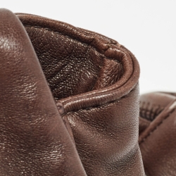 مملوكة مسبقًا Chanel Choco Brown Pleated Leather Ring CC Shoulder Bag