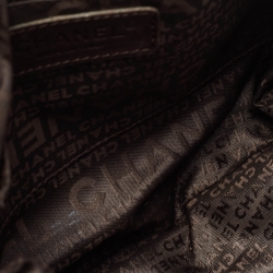 مملوكة مسبقًا Chanel Choco Brown Pleated Leather Ring CC Shoulder Bag