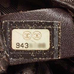 مملوكة مسبقًا Chanel Choco Brown Pleated Leather Ring CC Shoulder Bag