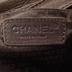 مملوكة مسبقًا Chanel Choco Brown Pleated Leather Ring CC Shoulder Bag