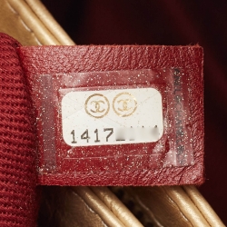 Pre Owned حقيبة باولر شانيل جست مادموزيل جلد ذهبي مبطن متوسطة