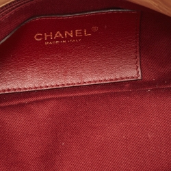 Pre Owned حقيبة باولر شانيل جست مادموزيل جلد ذهبي مبطن متوسطة